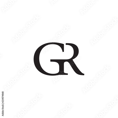 GR logo letter design