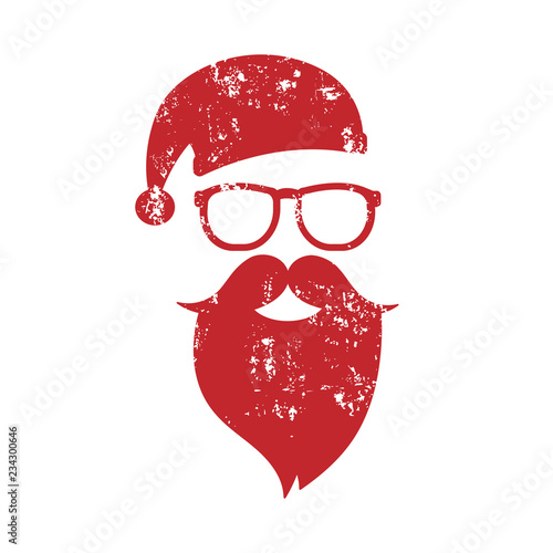 Santa Clause grunge red