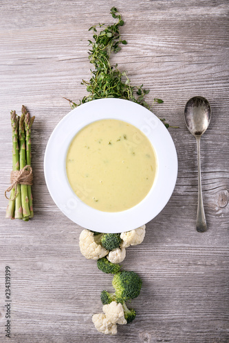 Home made asparagus soup