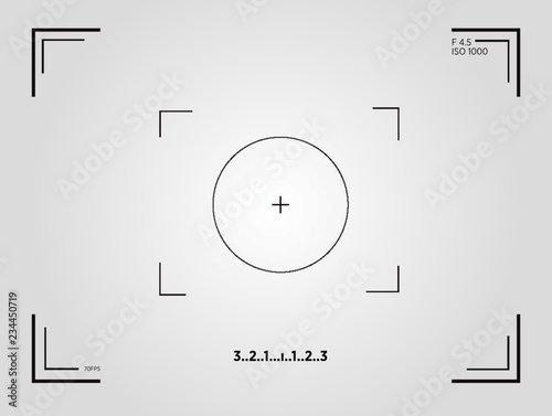 Creative vector illustration of camera view finder isolated on background