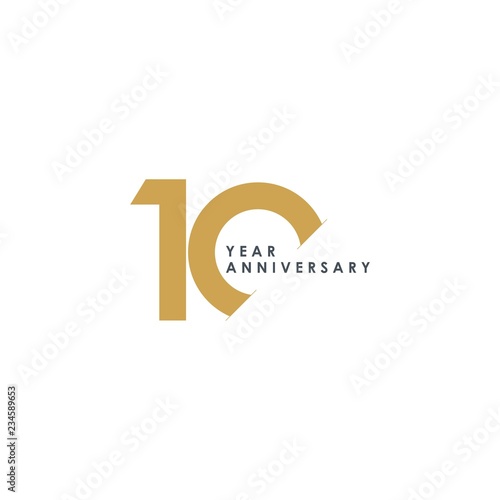 10 Year Anniversary Vector Template Design Illustration