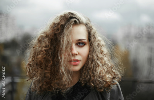 Portrait of girl with chic hair