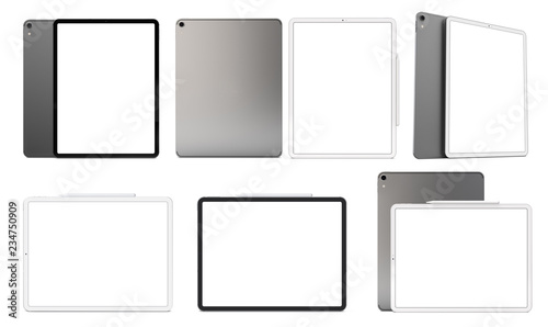 Tablets in the new version. Template, mockup.