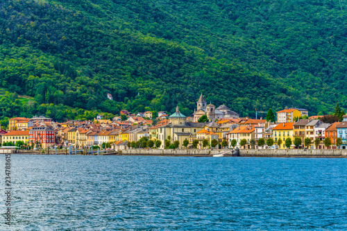Lakeside view of Cannobio, Italy