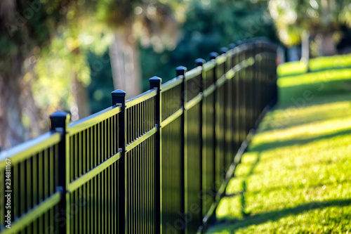  Black Aluminum Fence 3 Rails