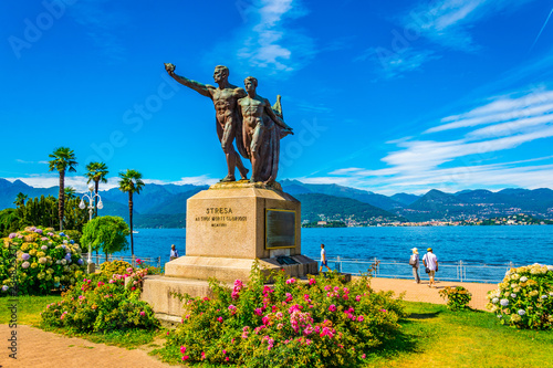 Lakeside park in Stresa, Italy