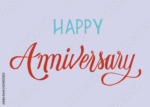 Happy anniversary typography design illustration