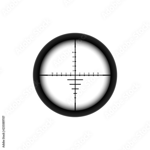 Automatic sniper collimator icon with blurred sight crosshairs.