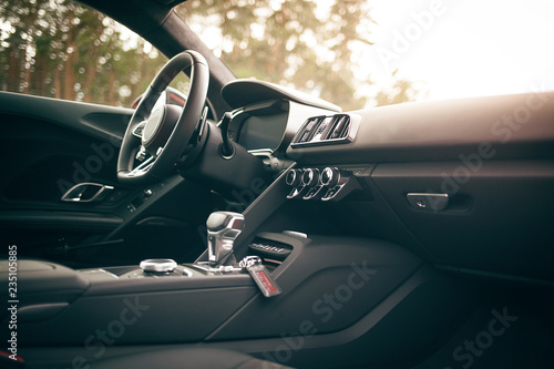 Supercar interior and driver seat