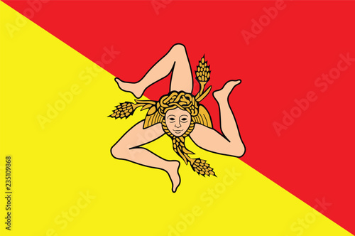 Sicilian flag vector