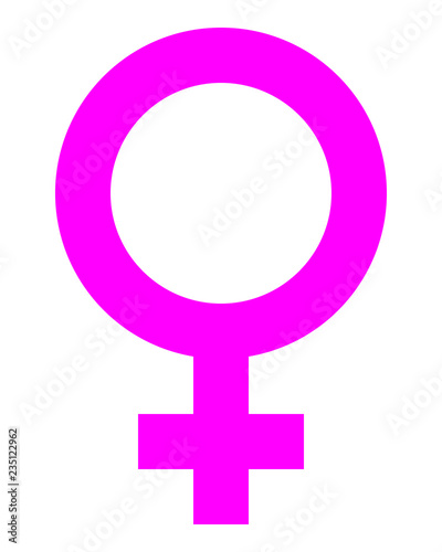 Female symbol icon - purple simple, isolated - vector