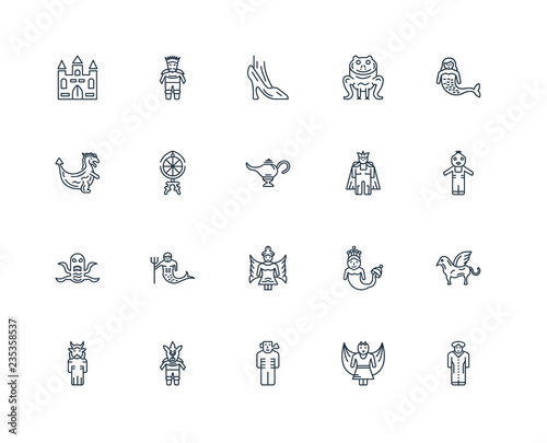Set Of 20 Universal Editable Icons. Includes Elements Such As Ge