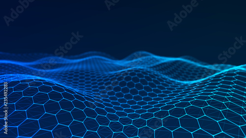 Music abstract background. Network connection. 3D rendering.