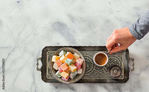 Turkish delight served