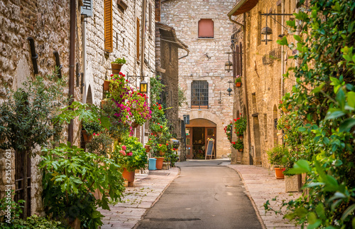 A picturesque sight in Assisi. Province of Perugia, Umbria, central Italy.