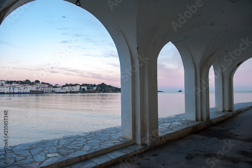 Cadaques arches at sunset