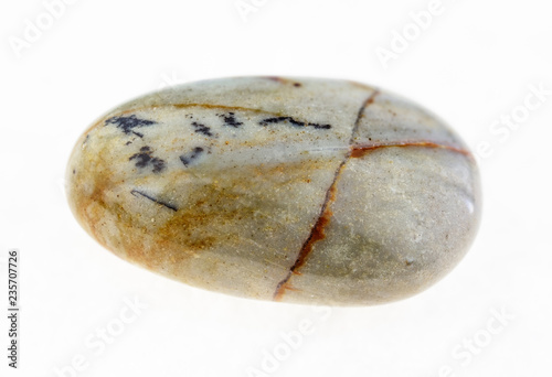 polished chinese Picture jasper stone on white