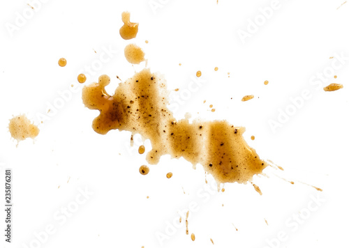 spilled coffee stain isolated