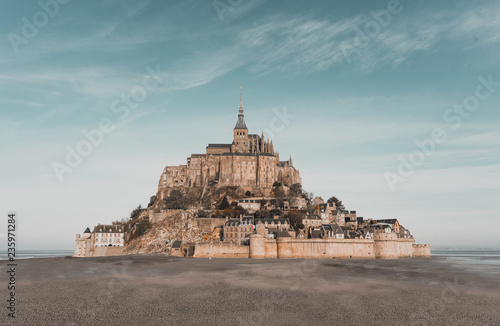 Mont-saint Michel. France. Castle by the water. 