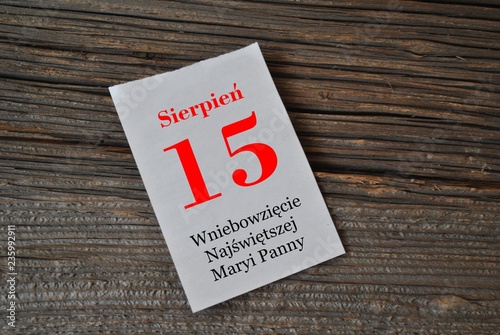 15 sierpnia - Święto narodowe