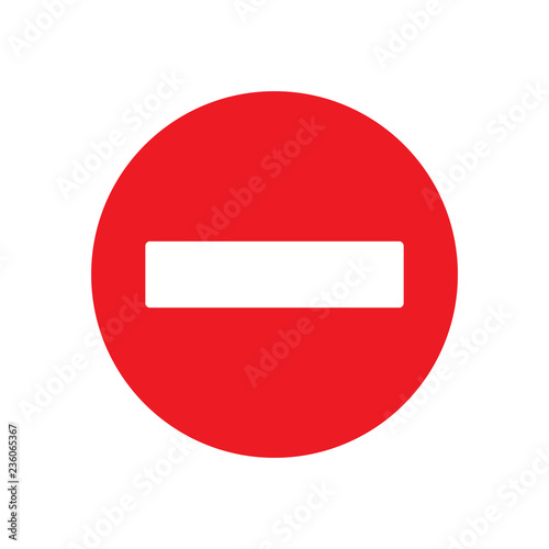 no entry sign vector