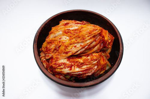 Napa cabbage kimchi, Korean traditional food.