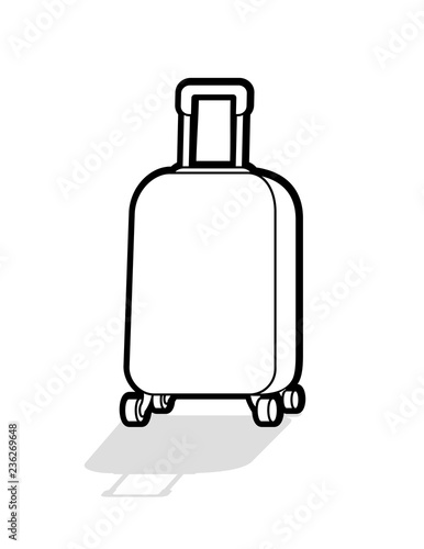 White suitcase illustration