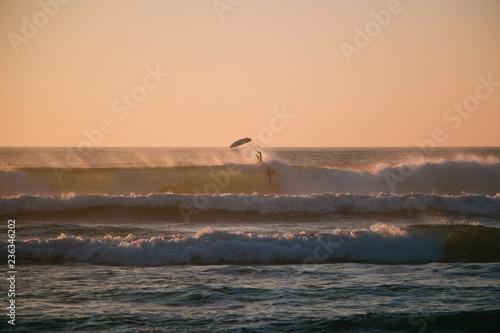 Surf sunset wipeout