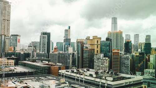 The Hong Kong skyline seen from a skscraper
