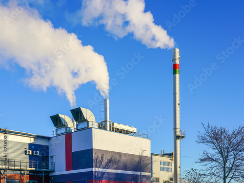 a new modern gas cogeneration heating plant with high thermal energy efficiency