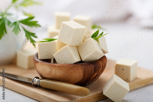 Fresh tofu cheese.