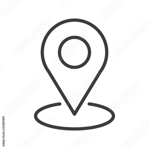 Map pointer vector icon in modern flat style isolated. Symbol map pointer is good for your web design.