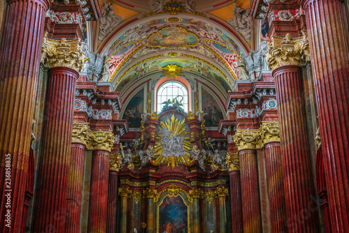 Interior of Fara, St. Mary's Basilica in Poznan, Poland