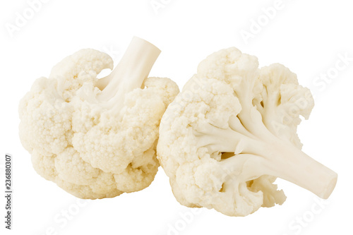 cauliflower isolated on white background, clipping path, full depth of field