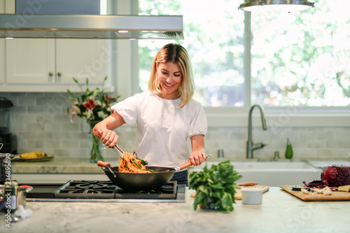 Woman cooking in the kitchen