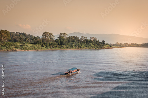 Ferry crossing from Thailand to Laos