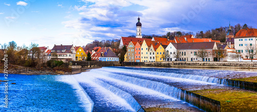 Landsberg am Lech - beautiful town in Bavaria. Travel in Germany