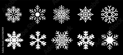 Isolated Snowflake Collection