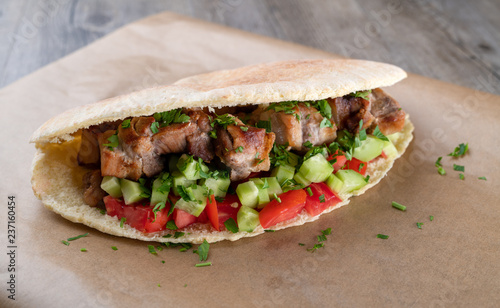 Cypriot Souvlaki in Pitta Bread