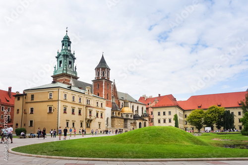 KRAKOW, POLAND - August 27, 2017: Wawel Royal Castle in Krakow, Poland