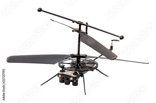 Toy helicopter isolated on white