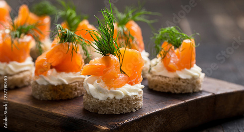 sushi with salmon and caviar