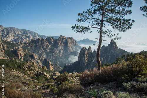 view of corsica mountains