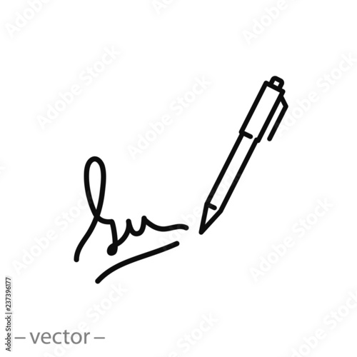 autograph icon vector