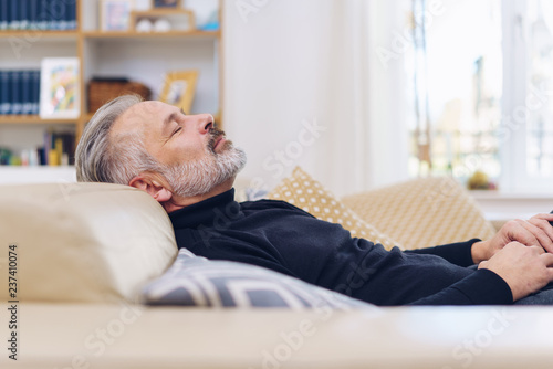 Man taking a few quiet moment to relax