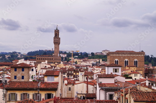 View of the center of Florence from the bell tower of Giotto, Italy
