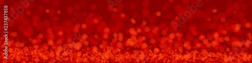 Christmas red border background snow falling snow holiday atmosphere