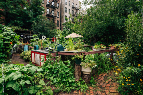 9th Street Community Garden Park, in the East Village, Manhattan, New York City