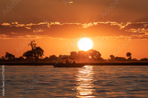 Sunset boat cruise on the chobe river (Botswana)