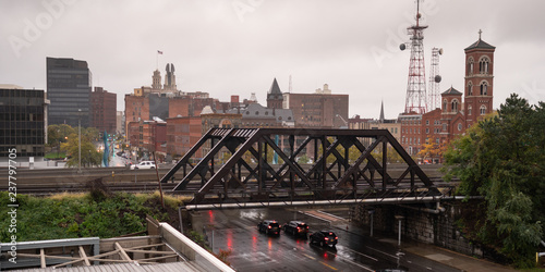 Industrial View Downtown City Skyline Rochester New York